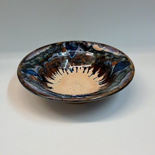 #230767 Bowl, Blue/Red/Tan $22 at Hunter Wolff Gallery